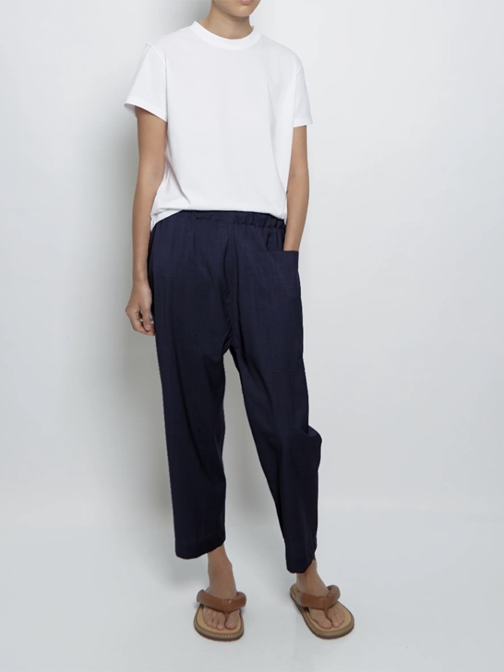 Sofie D'Hoore navy crepe wool pant trouser punch maryam nassir zadeh 42 M L O/S